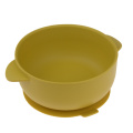 Colorful silicone large-capacity bowl children's school drop-proof bowl spoon silicone baby food supplement sucker bowl